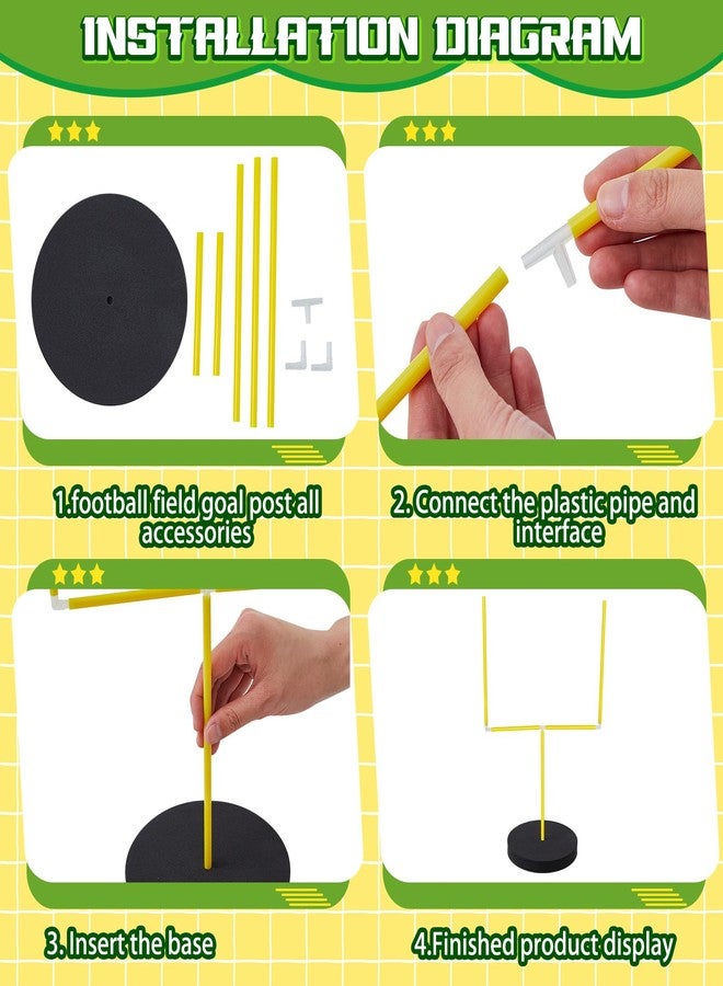 ShinyRelief 5 Pcs Football Goal Post Party Decorations Football Field Goal Post Centerpiece Sports Court Tablecloth Decor Table Decorations Pennant Banner for Birthday Party Game Day Supplies - Image 3